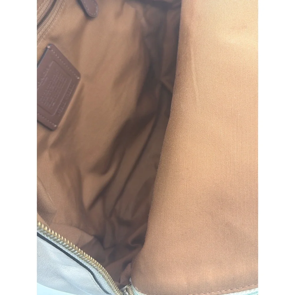 COACH Medium Charlie Backpack in Signature Canvas Light Khaki Chalk F58314